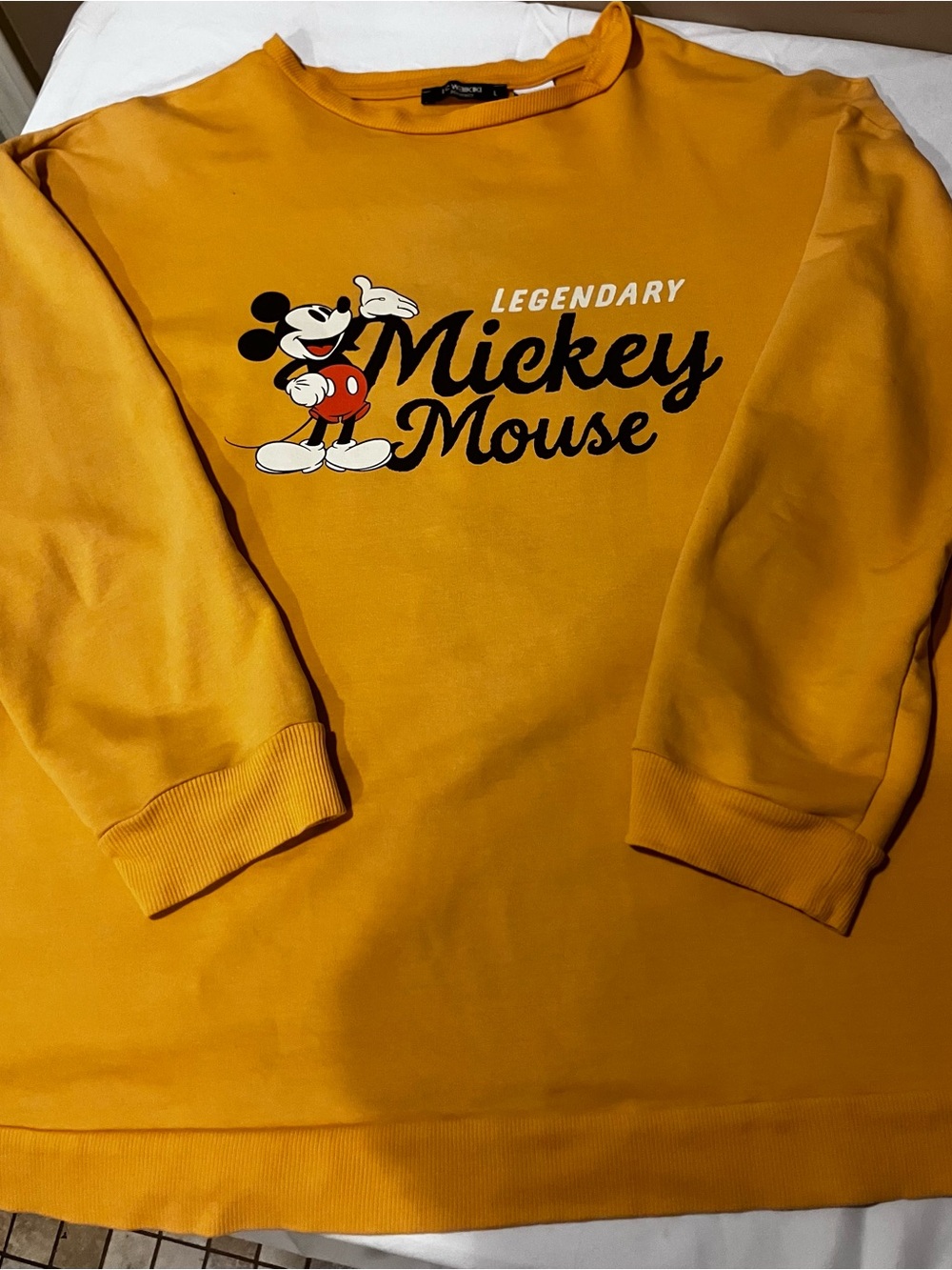 LC Waikiki Disney Mickey Mouse Orange Maternity Sweatshirt L